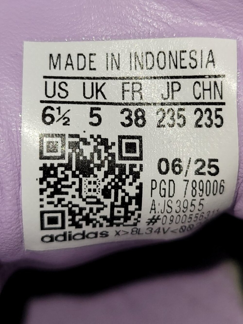 Adidas Sambae Samba OG Preloved Purple Lilac Tan Gum JS3955 Women's Size 6.5 - Picture 5 of 15